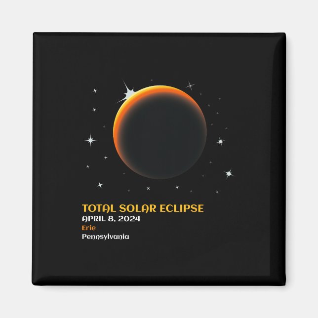 Amerika Totality 04 08 24 Total Solar Eclipse 2024 Magnet (Framsidan)