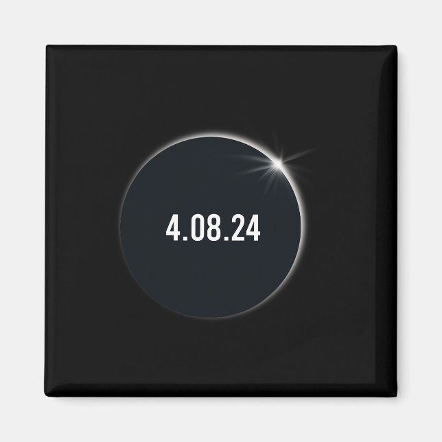 Amerika Totality 04 08 24 Total Solar Eclipse 2024 Magnet (Framsidan)