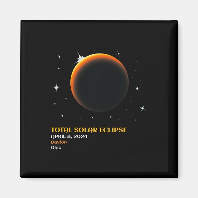 Amerika Totality 04 08 24 Total Solar Eclipse 2024 Magnet (Framsidan)