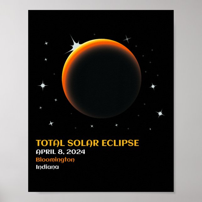 Amerika Totality 04 08 24 Total Solar Eclipse 2024 Poster (Framsidan)