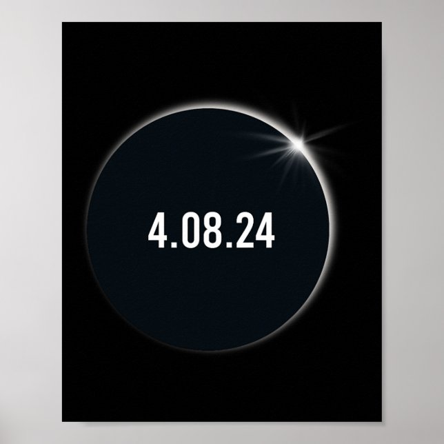 Amerika Totality 04 08 24 Total Solar Eclipse 2024 Poster (Framsidan)