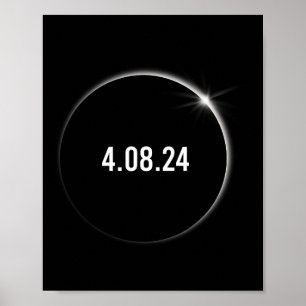 Amerika Totality 04.08.24 Total Solar Eclipse 2024 Poster