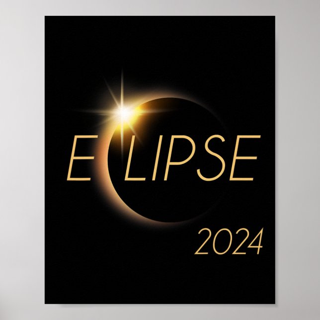 Amerika Totality 04 08 24 Total Solar Eclipse 2024 Poster (Framsidan)