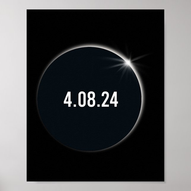 Amerika Totality 04 08 24 Total Solar Eclipse 2024 Poster (Framsidan)