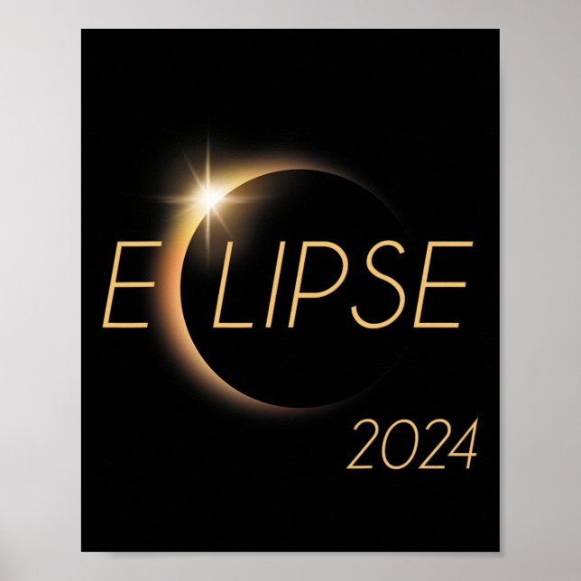 Amerika Totality 04 08 24 Total Solar Eclipse 2024 Poster (Framsidan)