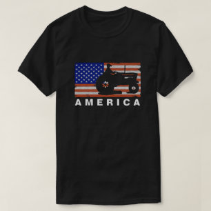 AMERIKA -Traktor FLAGGA T Shirt