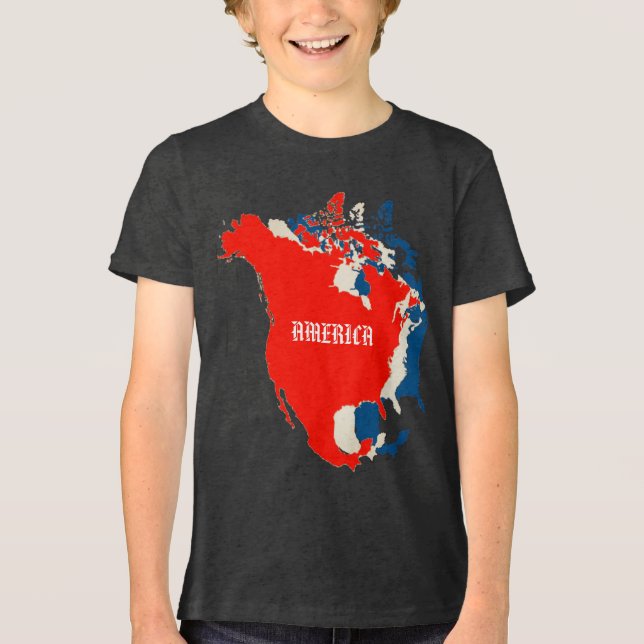 AMERIKA TRI FÄRG T SHIRT (Framsida)
