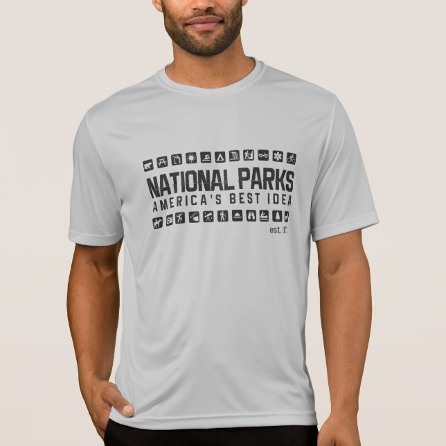Amerika tshirt för nationalparkaktiv tröja (Framsida)