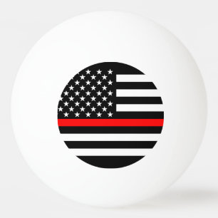 Amerika tunt röd linjesymbol pingisboll