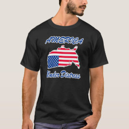 Amerika under nödlägeskjortan t shirt