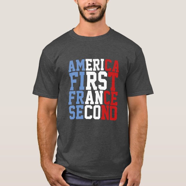 Amerika understöder första frankriken tee shirt (Framsida)