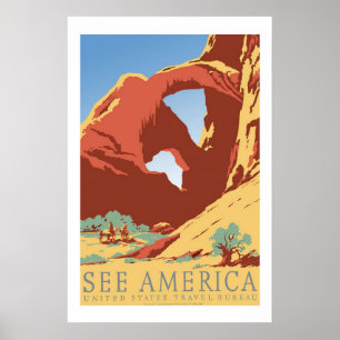 Amerika US USA vintage resoraffischer Poster