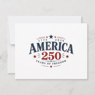 Amerika USA 250-årsjubileum, 250 år av frihet Inbjudningar