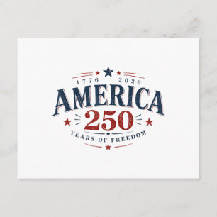 Amerika USA 250-årsjubileum, 250 år av frihet Tilläggskort