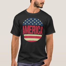Amerika USA flagga Independence day 4 juli T Shirt