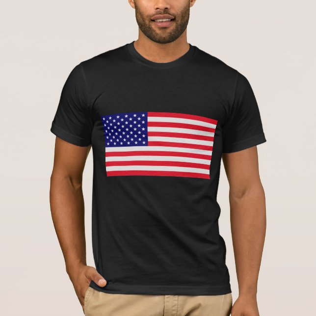 Amerika (USA) flagga T Shirt (Framsida)