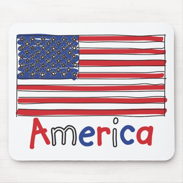 Amerika USA KIDS Flagga Musmatta (Framsidan)