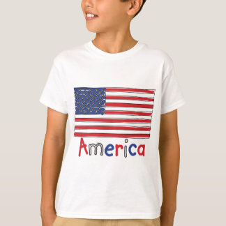 Amerika USA KIDS Flagga Tee Shirt