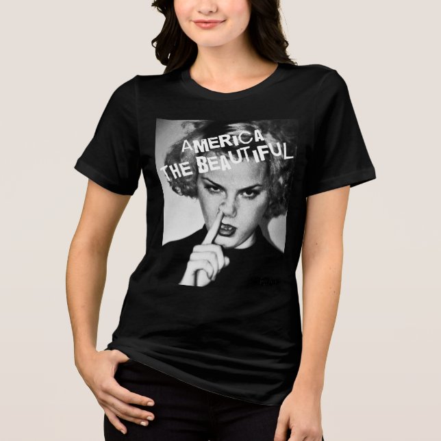 Amerika - vacker av FpArt Black T-Shirt (Framsida)