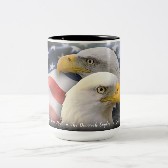 Amerika, vackra: Decorah Eagles Två-Tonad Mugg (Center)