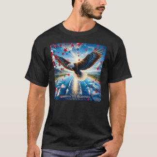 Amerika, vackra Eagle Flagga USA T-Shirt
