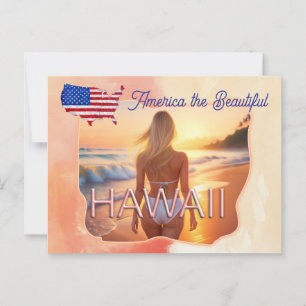 Amerika, vackra Hawaii Vykort