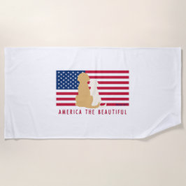 Amerika, vackra Hund Bath eller Beach Towel