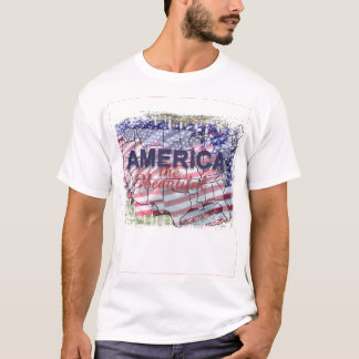 Amerika, vackra med USA flagga T Shirt