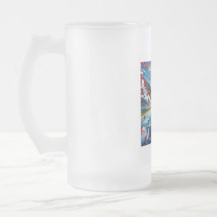 Amerika, vackra patriotiska Eagle Frosted Mugg