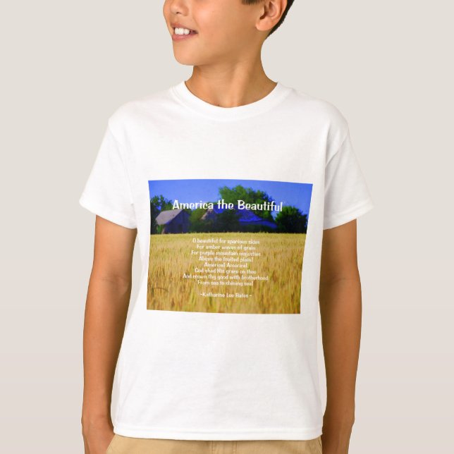 Amerika, vackra Shirts Tee Shirt (Framsida)