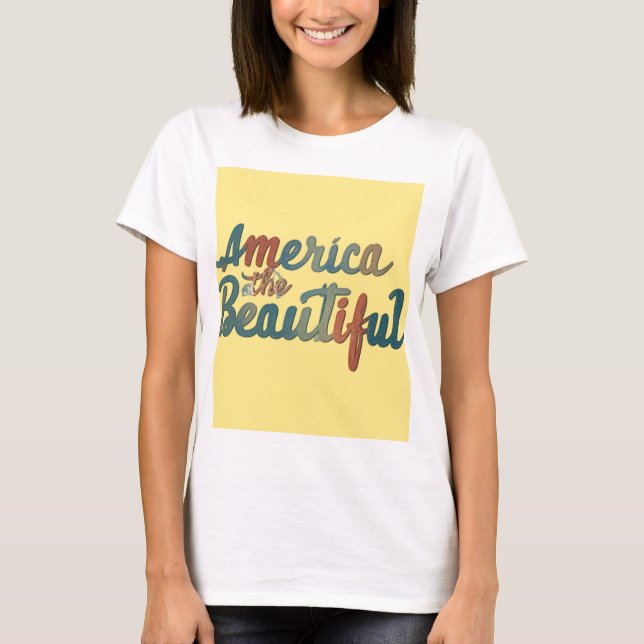 Amerika, vackra t shirt (Framsida)