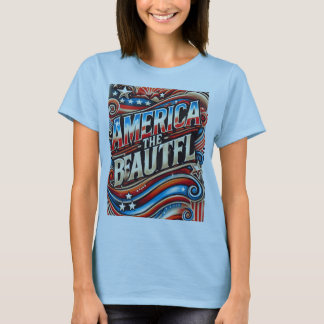 Amerika - vackra t shirt