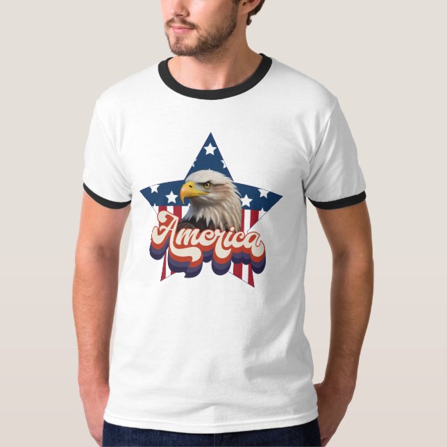 Amerika, vackra t shirt (Framsida)