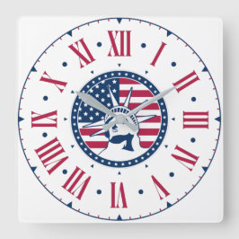 Amerika: Vägglåset på det feta fyrkantsmorget Fyrkantig Klocka