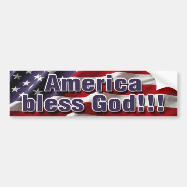 Amerika välsignar gudbildekal bildekal (Framsidan)