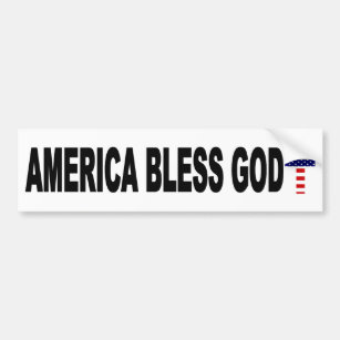Amerika välsignar guden bildekal