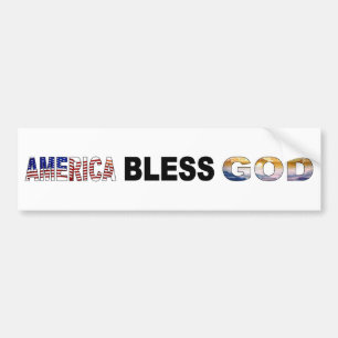 Amerika välsignar guden bildekal