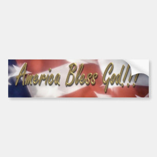 Amerika välsignar guden!!! bildekal