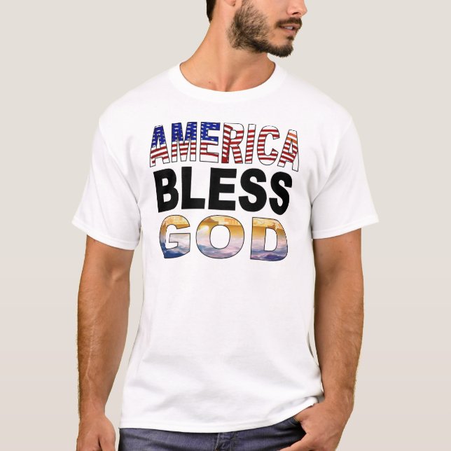 Amerika välsignar guden tee shirt (Framsida)