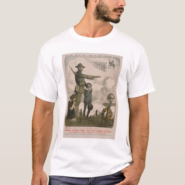 Amerika varar skyldig frankriken den mest tee shirt (Framsida)
