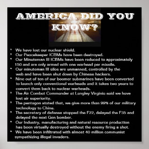 AMERIKA VET DU? POSTER