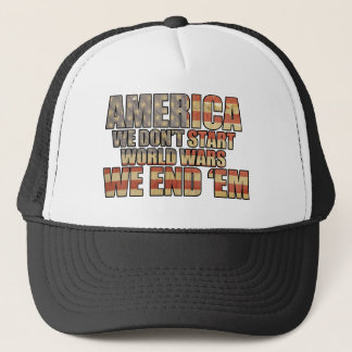 Amerika - vi avslutar världskrig! truckerkeps