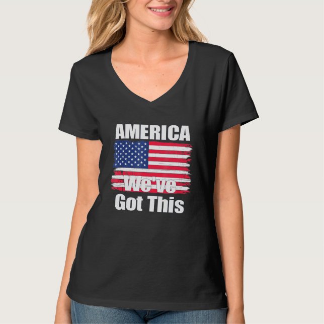 Amerika Vi Klarar Det T Shirt (Framsida)