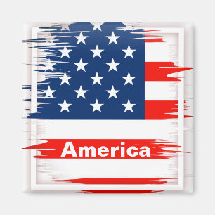 Amerika Vintage Resor Turism Magnet