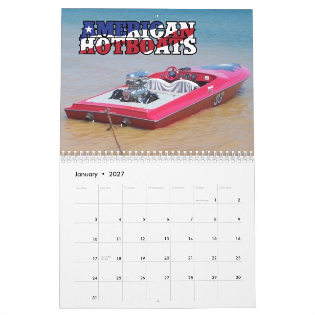 Amerikan 2014 hoad fartygkalender kalender (Jan 2027)