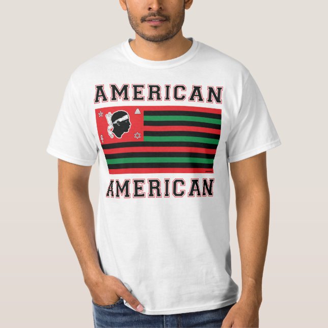 Amerikan-Amerikan (ljusa utslagsplatser) T-shirt (Framsida)