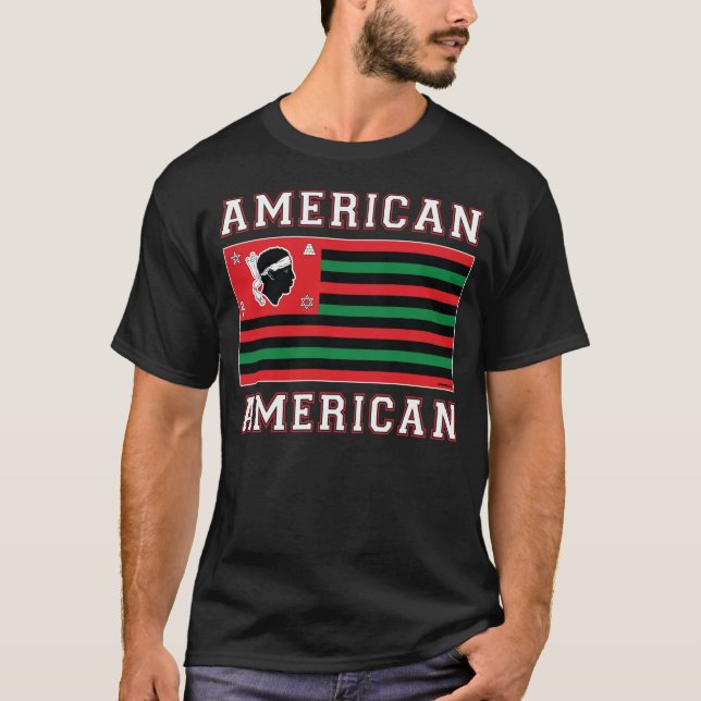 Amerikan-Amerikan (mörk utslagsplats) T Shirt (Framsida)