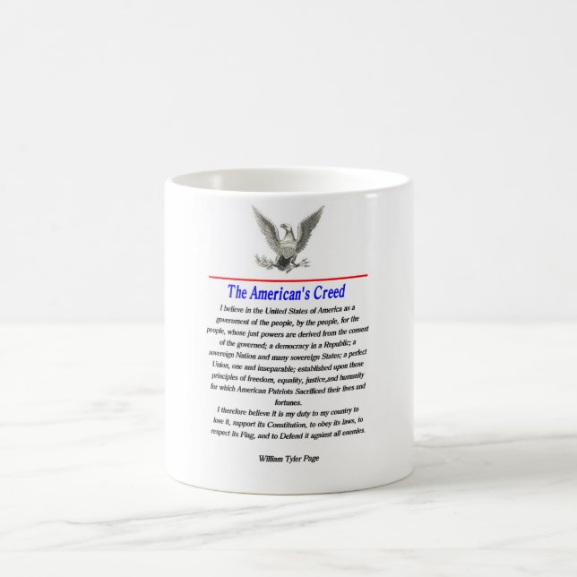 Amerikan bekännelse kaffemugg (Center)