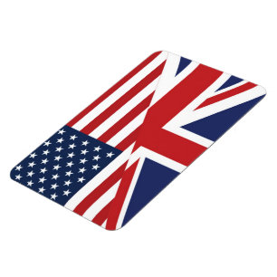 Amerikan - britt kombinerad flagga magnet