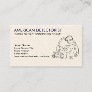 Amerikan Detectorist Visitkort